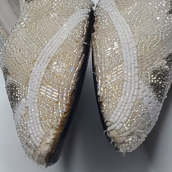 Vintage 1980s J. Renee Beaded Formal Wedding High Heels size 9 M - Picture 6 of 16